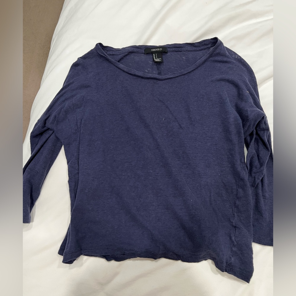 Forever 21 Blue Crop Top